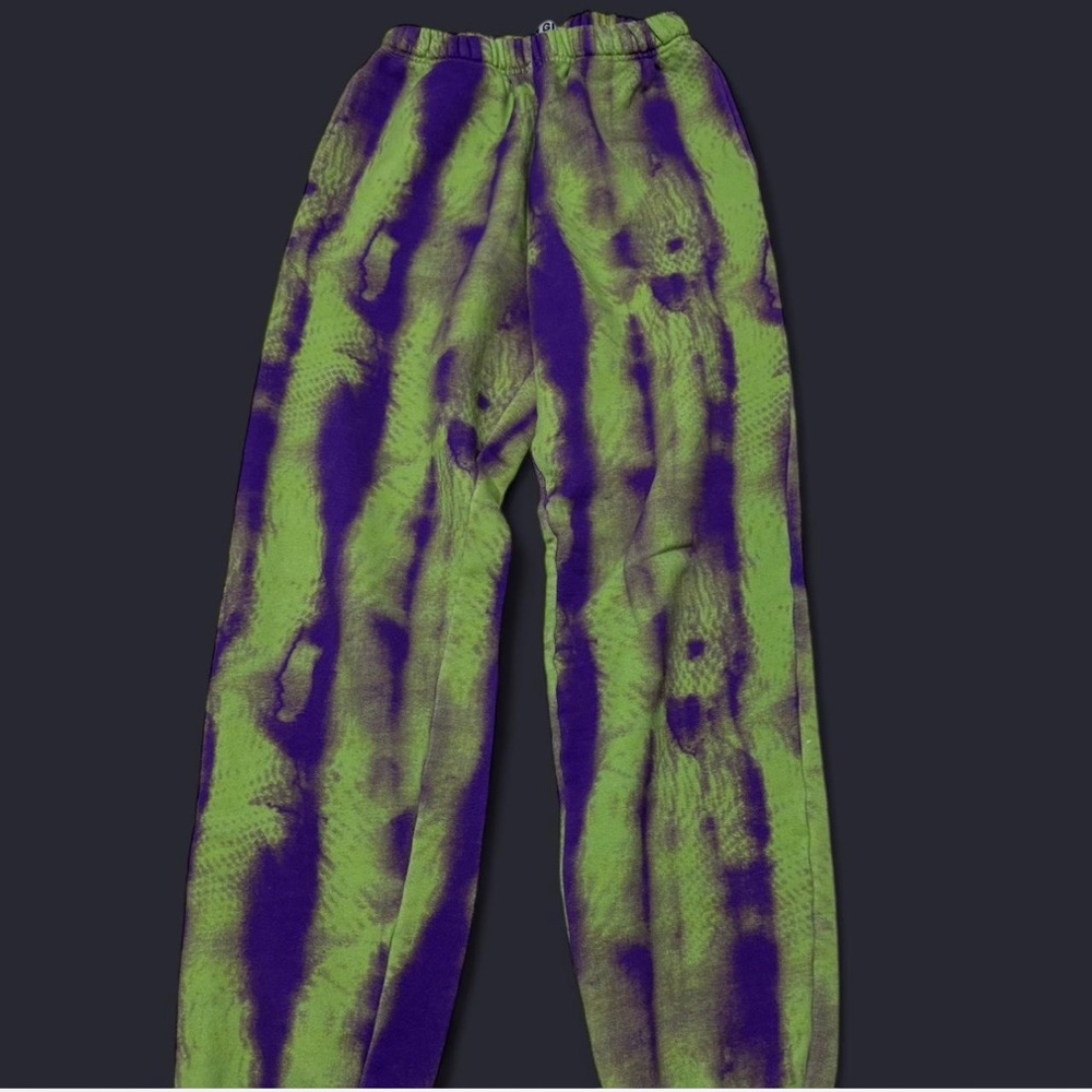 I.AM.GIA Lime and Violet Tie-Dye Pants